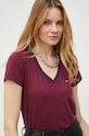 Bombažna kratka majica Levi's bordo 85341.0040