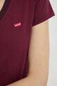 Bombažna kratka majica Levi's 85341.0040 bordo