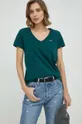 Βαμβακερό μπλουζάκι Levi's πράσινο