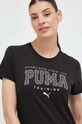 Μπλουζάκι προπόνησης Puma Graphic Tee Fit μαύρο 523218