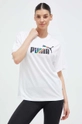 biały Puma t-shirt bawełniany