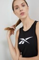 Памучен топ Reebok Training Essentials черен HT6180