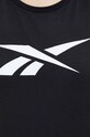 Памучен топ Reebok Training Essentials HT6180 черен