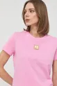 ροζ Βαμβακερό μπλουζάκι Elisabetta Franchi