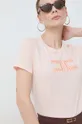 πορτοκαλί Βαμβακερό μπλουζάκι Elisabetta Franchi