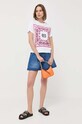 Red Valentino pamut póló 2R0MG15J6TF fehér SS23