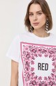 Red Valentino t-shirt bawełniany biały 2R0MG15J6TF