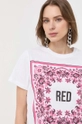 biela Bavlnené tričko Red Valentino