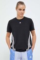 adidas Performance t-shirt treningowy Train Icons 3-Stripes HK6975 czarny AW23
