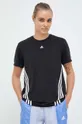 Kratka majica za vadbo adidas Performance Train Icons 3-Stripes črna