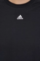 μαύρο Μπλουζάκι προπόνησης adidas Performance Train Icons 3-Stripes