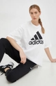 белый Хлопковая футболка adidas Женский