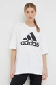 adidas t-shirt bawełniany biały