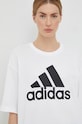 Bavlnené tričko adidas biela HR4930