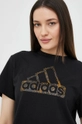 чёрный Хлопковая футболка adidas