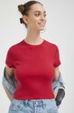 Hollister Co. tricou din bumbac uni rosu KI339.3252.500