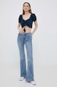 Βαμβακερό Top Pepe Jeans Philana PL304506.594 σκούρο μπλε SS23