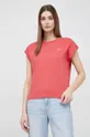 κόκκινο Βαμβακερό μπλουζάκι Pepe Jeans Bloom Γυναικεία