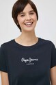 Βαμβακερό μπλουζάκι Pepe Jeans Wendy μαύρο PL505480.999