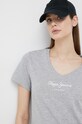 Pepe Jeans t-shirt Wendy V Neck regular szary PL505482.933