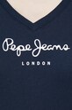 Βαμβακερό μπλουζάκι Pepe Jeans Wendy V Neck σκούρο μπλε PL505482.594