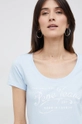 niebieski Pepe Jeans t-shirt bawełniany Mery