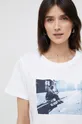 biały Pepe Jeans t-shirt bawełniany Mila