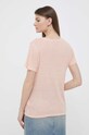 Abbigliamento Pepe Jeans maglietta con aggiunta di lino PL505435.118 arancione