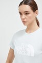 The North Face t-shirt bawełniany turkusowy NF0A4T1QLV51