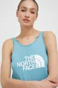 turchese The North Face top in cotone