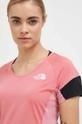 różowy The North Face t-shirt sportowy Bolt Tech