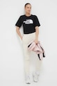 The North Face tricou din bumbac NF0A4M5PJK31 negru SS23