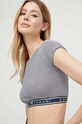 Homewear majica kratkih rukava Emporio Armani Underwear s elastinom mornarsko plava 164689.3R219