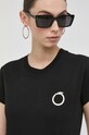 Trussardi t-shirt bawełniany czarny 56T00538.1T005381