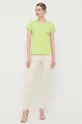 Βαμβακερό μπλουζάκι Liu Jo πράσινο