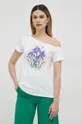 μπεζ Βαμβακερό μπλουζάκι Liu Jo Γυναικεία