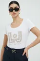 білий Бавовняна футболка Liu Jo Жіночий