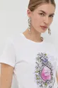 biela Bavlnené tričko Liu Jo