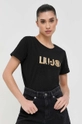 czarny Liu Jo t-shirt Damski