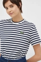 granatowy Lacoste t-shirt bawełniany