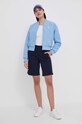 Lacoste top din bumbac TF5388 bej SS25