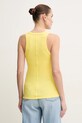 Lacoste top bawełniany TF5388 żółty SS25