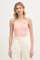 Lacoste top damski bawełniany różowy TF5388