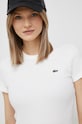 Lacoste t-shirt bawełniany biały TF5538