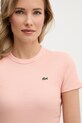 Lacoste t-shirt bawełniany różowy TF5538