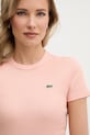 Lacoste t-shirt bawełniany różowy TF5538