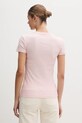 Одяг Бавовняна футболка Lacoste TF5538 рожевий