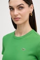 Хлопковая футболка Lacoste зелёный TF5538