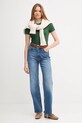 Lacoste t-shirt bawełniany TF5538 zielony AW25