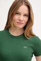 Lacoste t-shirt bawełniany zielony TF5538